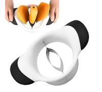 Mango Slicer - 7.87 pulgadas Fruit Prep Tool | Mango De Goma De Acero Inoxidable - Separador De Mango Ergonómico Con Pelador Integrado, Gadget De Cocina Ligero De 145 G Para Un Corte Y Un