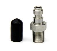 Mangobuy 2 Pack PCP Airforce Paintball 1 / 8BSPP & 1 / 8NPT & M10x1 Acoplamientos rápidos Conectores del Conector Conexión de Toma de Aire de Enchufe Macho de 8MM (M10x1)
