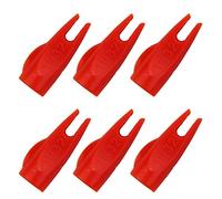 Mangobuy 50pcs 11/32 Flecha Nock Amarillo/Verde para OD9mm De Madera y Flecha De Bambú Flecha Tradicional Al Aire Libre De Arco (Rojo)