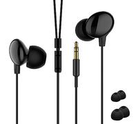 MangoKit Auriculares intrauditivos con almohadillas para los oídos, color negro