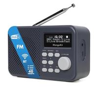 MangoKit MD2 Plus Radio Dab/Dab+/FM portátil - Bluetooth, 40 presintonías, Pantalla Grande, Funcionamiento con Red o Pilas, Toma de Auriculares, Radio compacta para mesilla o Cocina