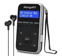 MangoKit MP1 Radio Portátil Pequeña Dab/Dab+ y FM,Mini Radio de Bolsillo Digital Batería Recargable con Auriculares,batería o Red alimentada,20 Estaciones preestablecidas (Plateada)