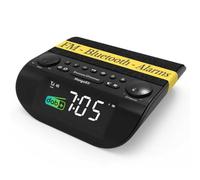 MangoKit UP-Pro Radio Despertador Dab+/FM con Bluetooth, Alarma Potente de 90 dB para Dormilones, Doble Alarma, Snooze, 9 Ruido Blanco, Altavoces Estéreo, Pantalla Grande Totalmente Regulable | Negro