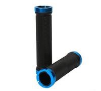 Mangos de manillar de bicicleta de montaña, cubiertas de mango de goma antideslizantes con bloqueo, agarre seguro para ciclismo MTB (azul)