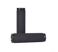 Mangos de manillar de bicicleta de montaña, plástico de esponja suave de 22 mm con anillos de bloqueo, accesorios antideslizantes para manillar (negro)