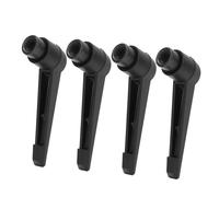 Mangos de rosca hembra, 4 piezas de acero inoxidable, manija de palanca de sujeción ajustable, perillas de botón, perno de trinquete para equipos de maquinaria industrial (Rosca interior M12