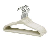 ManGotree Perchas de Ropa de Terciopelo para niños, Perchas para Ropa de bebé para niños Ahorro de Espacio 15 Paquete Antideslizante (Crema)