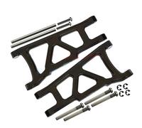 MANGRY Ajuste for Traxxas 1/10 Rustler Hoss Stampede Slash 4X4 VXL RC Piezas de Mejora de Coche Brazos de suspensión Delantera Trasera 3655 3655X (Color : Black)