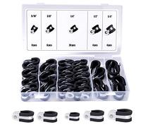 Manguera Abrazadera de Goma P Clips 6 8 9 13 16mm Abrazaderas Mangueras Chapadaen Zinc Cable Abrazadera Kit 42 Piezas