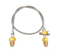 Manguera adaptador de transferencia de estación de recarga de cilindro de argón para BS 341 No. 3 UK, G5/8 RH Línea de llenado con tubo de acero inoxidable de alta presión para gas de soldadura