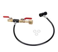 Manguera adaptadora de recarga de cilindro de refresco de CO2, rosca grande para tanque de CO2 TR21-4 europeo, W21.8-14 Kit de conector de estación de recarga de CO2 Válvula dual ((W21.8-14 hilo