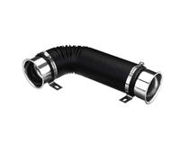 Manguera admisión aire Kit Manguera Alimentación Conducto Flexible Tubo Frío Entrada Filtro Aire 76Mm 1M Con Abrazadera Entrada Tuyere Tubo Entrada Aire(BlackSilver)