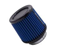 Manguera Admisión Filtros Admisión Aire Frío Autos Carreras Universales Entrada Aire 76MM 3 Pulgadas Filtro Aire Alto Flujo Automóvil con Anillo Goma Reductor 63,5 Mm Admisión Aire(76mm-Blue)