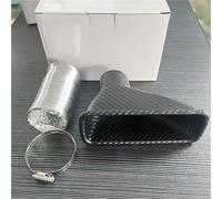 Manguera Admisión Presurizada 1 Juego De Kit Entrada Turbina ABS Embudo Aire Para Parachoques Delantero Coche Universal Tubería Admisión Turbo(Square)