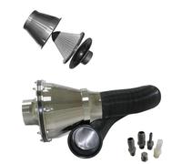 Manguera Admisión Presurizada Filtro De Aire Universal Para Coche 76 Mm Con Cabezal Tipo Hongo Y Fuelle Admisión 3 Pulgadas Para SUV Limpiador Tuberías Entrada Frío Alto Flujo(Plata)