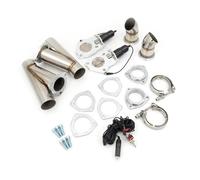 Manguera Admisión Turbo Kit Tubo Corte Escape Eléctrico Par Cabezales Y Acero Inoxidable Dobles 2,5 Pulgadas 3 Con Control Interruptor