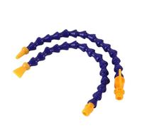 Manguera ajustable de plástico para agua y aceite Tubo refrigerante de plástico azul, rosca de 1/4", 3/8" y 1/2", 30-80 cm, varios tamaños DN for torno CNC.(50cm,DN10 Flat w Switch)