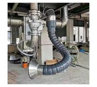 Manguera articulada Manguera extractora de humos industrial de gran tamaño con campana de acero inoxidable, manguera articulada flexible for extracción de humos(200mm/7.9in,L2M/6.6FT)