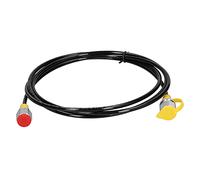 Manguera baja presión M16x2-1 / 4BSP, 2 m, negra - resistente al aceite y al ácido, presión de trabajo 630 bar, para carga de nitrógeno y pruebas de presión en acumuladores