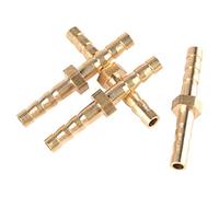 Manguera Barb Tail Reductor, 4 piezas 4-4mm Latón Reductor Enchufe Conector Manguera Barb Tail Reductor Accesorios de montaje de latón