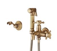 Manguera Bidé Mano Juego de rociador inodoro Bronce antiguo Cobre Descarga Limpiador Grifo bidé Solo frío Bidé portátil para WC(Color 3)