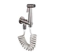 Manguera Bidé Mano Kit de rociador bidé acero inoxidable. Grifo ajustable for inodoro pared con manguera 2 metros. Juego grifo for lavadora Bidé portátil para WC