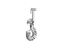 Manguera Bidé Mano Rociador de bidé mano latón, accesorio baño, grifo negro for, cabezal ducha autolimpiante blanco Bidé portátil para WC(Brushed Set B Spring)