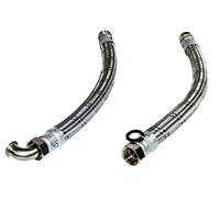 Manguera blindada DN25, manguera flexible de 1 pulgada, 30, 40, 50, 60, 70, 80, 100 cm, longitud a elegir (DN25, 1 pulgada, arco de 100 cm)