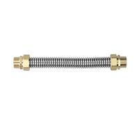 Manguera corrugada de acero inoxidable, tubo de fuelle flexible con rosca macho G3/4 para aire acondicionado, calentador de agua, bobina de ventilador, junta de cobre de acero