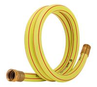 Manguera corta amarilla de 3/4 pulg. x 5 pies para jard n de Solution4Patio. Manguera de entrada macho/hembra de alta presi n de agua. Accesorios