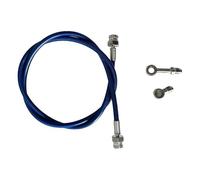 Manguera de Aceite de Freno Trenzada de Acero Inoxidable para Motocicleta, Manguera de Freno, Embrague, Aceite hidráulico, 2 Conectores de 0 Grados M10 x 1, Junta Hexagonal de 30 a 500 cm.