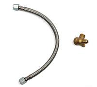 Manguera de acero inoxidable y válvula de retención para compresor de aire 2PCS Set funcional