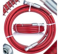 Manguera de acero para máquina de pintura Rosfix 10 m roja con conexiones...