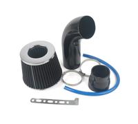 Manguera de admisión de aire Admisión Aire Frío Universal Para Carreras Coches, Kit Tubo Inducción Turbo Aluminio Con Entrada Filtro Cónico, 76mm(Black)