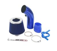 Manguera de admisión de aire Admisión Aire Frío Universal Para Carreras Coches, Kit Tubo Inducción Turbo Aluminio Con Entrada Filtro Cónico, 76mm(Blue)