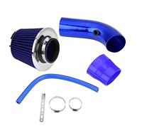 Manguera de admisión de aire frío Filtro de admisión de aire Filtro Turbo 76 mm 3 pulgadas Filtro de admisión de aire frío universal para automóvil Kit de tubería de manguera(Azul)