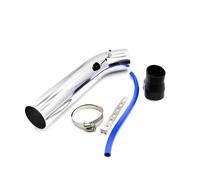Manguera de admisión de aire Kit De Tubo Entrada Aire Para Coche 3 Pulgadas Y 76mm Inducción Filtro Frío Aluminio Universal Con Manguera Rbber(Silver)