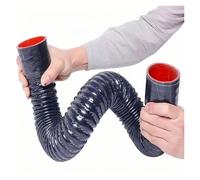 Manguera De Admisión Manguera Flexible Silicona Negra Universal 400 A 1000 Mm Para Intercooler Radiador Agua Tubo Admisión Turbo Para Coche Piezas Automóvil Admisión De Aire(1000mm,ID 55mm)