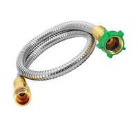 Manguera de agua flexible a prueba de fugas de 5 pies hembra a macho, manguera de repuesto de manguera de jardín corta de acero inoxidable, manguera líder de jardín hembra a macho