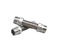 Manguera De Agua Flexible Corrugada BSP De Acero Inoxidable 304, Conexión De Metal BSP De 1/2" 3/4" 1", Línea De Suministro De Agua Fría Y Caliente, 20-100 Cm De Longitud, 1 Pieza(1/2",25cm)