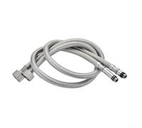Manguera de agua flexible de acero inoxidable, juego de 2 piezas para grifo caliente y frío, resistente a pinchazos, conector trenzado con extremo macho de 10 mm, 60 cm