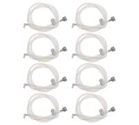 Manguera de Agua para Enjuague Dental 8 Piezas Plástico Blanco | Repuesto para Irrigador Bucal, Compatible Water Flosser y Oral Irrigator, Uso en Casa y Viaje