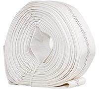 Manguera de agua plana flexible - Manguera de descarga de lona de poliéster ligera para riego de incendios y jardines, 2 pulgadas de diámetro, 18 m de longitud
