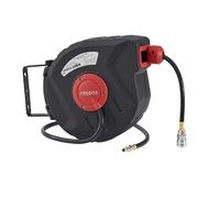 Arebos Enrollador de manguera de aire comprimido | 10 m | soporte de pared | giratorio 180° | incluye soporte de montaje