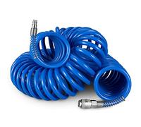 Manguera de aire comprimido de conexión simple rápida intuitiva 1/4" compresor manguera de presión, reforzada manguera elástica resistente a las vibraciones a la corrosión (15 mt espiral)