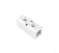 Manguera de aire de aluminio en línea colector bloque divisor G1/4 rosca 2/3/4 vías 4/5/6 puertos para sistemas neumáticos (2 vías)