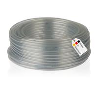 Manguera de aire de PVC de 25 m, interior de 4 mm, exterior de 6 mm, transparente, manguera de aireación para estanques y acuarios, rollo de manguera