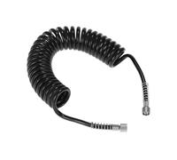 Manguera de aire en espiral Mangueras for herramientas neumáticas de 1/8 de pulgada Conjunto de tubería de 9,8 pies Accesorios de reparación de repuesto en ambos extremos Kit de tubo de aire negro