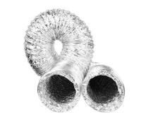 Manguera de aire flexible de aluminio, manguera de ventilación de conductos de aluminio de 80-300 mm de diámetro y 2-5 m de longitud con abrazadera.(5m,160mm)