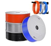 Manguera de aire neumática de 10 m/20 m/50 m/100 metros, tubo de plástico de 4 mm, 6 mm, 8 mm, 10 mm y 12 mm, tubo de manguera de aire, tubo neumático, tubo de poliuretano(Orange 20m,4x2.5mm)